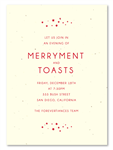 Holiday Party Invitations on seeded paper ~ Star Dust by Green Business Print