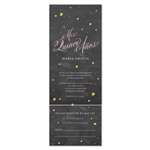 Seal and Send Quinceanera Invitations - Starry Night (chalkboard edition)