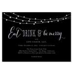 Black Tie Holiday Party Invitations | Strings of Lights (100% recycled)