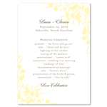 Garden Wedding Programs ~ Summer Dance (Juicy Yellow on Natural White speckled recycled paper)