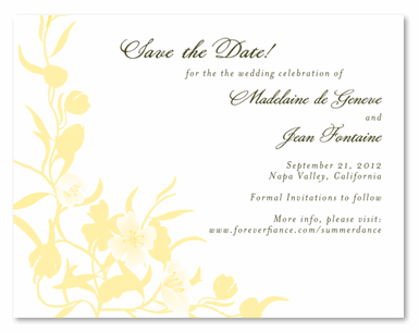 Eco-Friendly Save the Date cards - Summer Dance