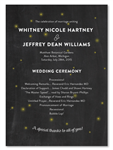 Chalk Wedding Programs ~ Summer Fireflies (unique on recycled paper)