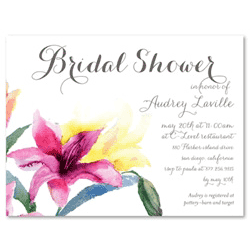 Bridal Shower Cards - Summer Lilies