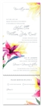 lily Watercolor wedding Invitations lilies