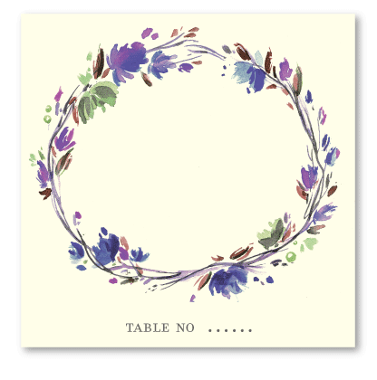 Wedding Place Cards - Summer Harvest Wreath
