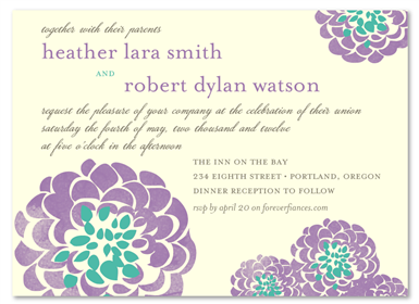 Floral Wedding Invitations | Sweet Seeds (Citrus, Yellow, Cream)