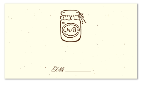 Initials Wedding Place Cards | Plantable Wedding Table Cards - Sweet Jar by ForeverFiances