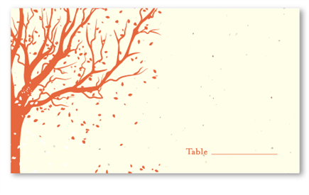 Swinging Leaves Wedding Place Cards | Plantable Wedding Table Cards - Swinging Leaves by ForeverFiances