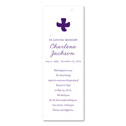 Seeded Paper Bookmarks - Taize Cross Memorial