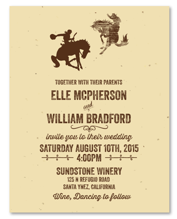 Western Wedding Invitations | Tennessee Stud