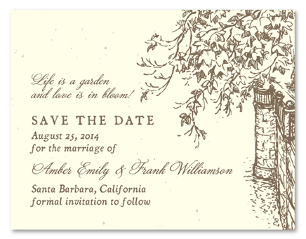 Save the Date on Seed Paper ~ The Estate by ForeverFiances Weddings