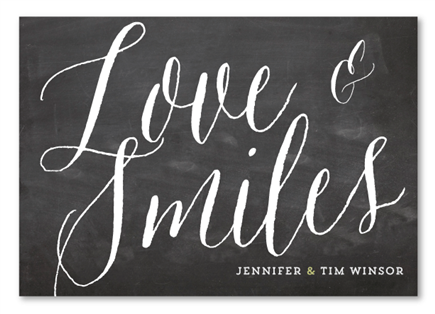 Chalk Thank you cards on recycled Paper | Together & Married