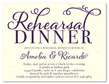 Unique Rehearsal Dinner Invitations ~ At The Touch of Love