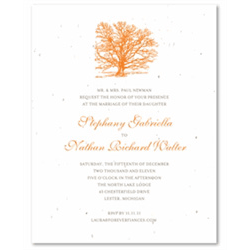 Tree Wedding Invitations on Seeds Paper ~ Tree of Life by ForeverFiances Weddings (plantable, cream, brown)