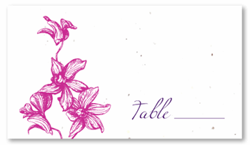Plantable Table Cards - Tropical Orchids