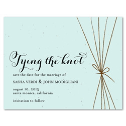 Knot Wedding Save the Date on seeded paper