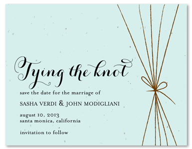 Knot Wedding Save the Date on seeded paper