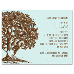 Baby Shower Invitations ~ Vieux Oak (seeded paper)