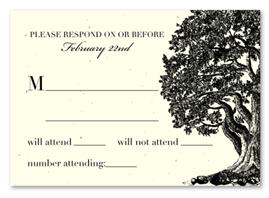 Plantable Reply Cards ~ Vieux (seeded paper)