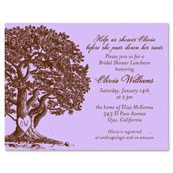 Oak Tree Bridal Shower Cards