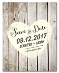 Rustic Save the Date cards | Vintage Boards (100% recycled paper)