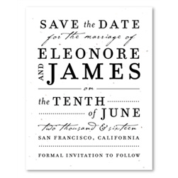 Script Save the Date Cards on Seed Paper | Vintage Typography