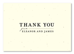 Vintage Thank you notes on seeded paper | Vintage Typography, with cream and black