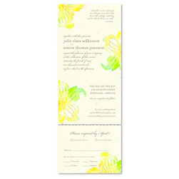 Send n Sealed Wedding invitations on 100% Recycled Paper - Watercolor Orchids