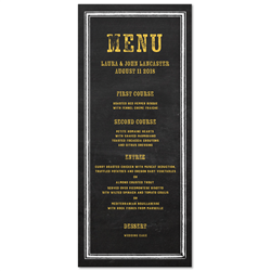 Chalkboard Wedding Menus | Western Board