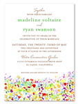 Wildflowers Wedding Invitations on white seeded paper >> ForeverFiances