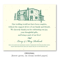 Wine Country Wedding Favors | seeded paper