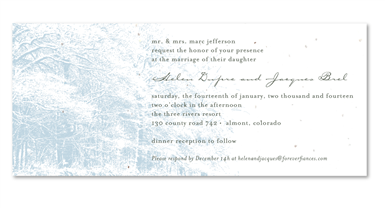 Colorado Wedding Invitations ~ Winter Forest