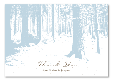 Unique Thank you cards | Winter Forest *plantable