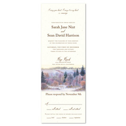 Winter Meadow Wedding Invitations (100% recycled linen paper)