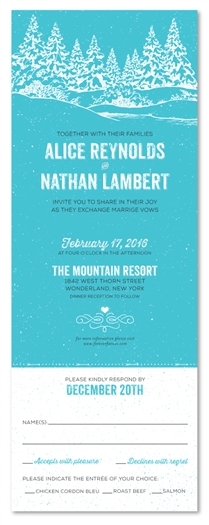 NY Wedding Invitations | Winter In Upstate New York