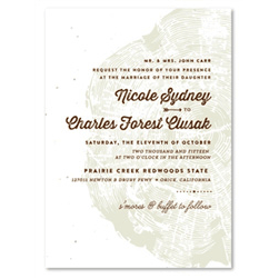 Tree Rings Wedding Invitations | Wood Rings by ForeverFiances