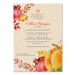 Fall Bat Mitzvah Invitations | Abundant Harvest