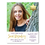 Photo Save the Date for Bat Mitzvah | Amazing 13 (100% recycled paper)