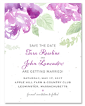 Purple Flower Save the Date Cards | Antique Blooms