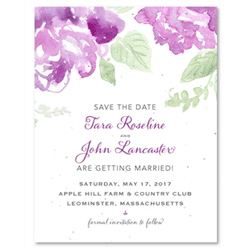 Purple Flower Save the Date Cards | Antique Blooms
