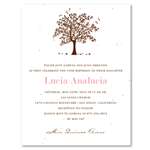 Apple Tree Quinceanera Invitations on seeded paper