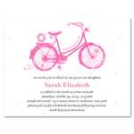 Green Bat Mitzvah Invitations on seeded paper ~ My Bicycle