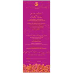 Indian theme Wedding Invitations ~ Bombay (100% recycled paper)