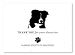 Unique Donation Cards ~ Thank you {Border Collie} by Green Business Print