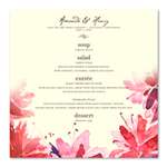 Unique Wedding Menu ~ Botanical Blooms