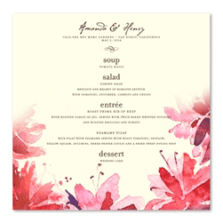 Unique Wedding Menu ~ Botanical Blooms