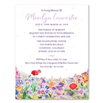 Wildflowers Celebration of Life invitations | Bright & Happy