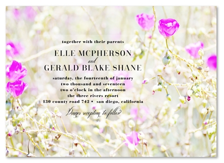 Unique Wedding Invitations - Californian Garden