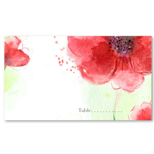 Poppy Wedding Place Cards | Colorado Poppies