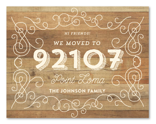 Rustic Moving Announcement Postcards | Elegant Back Country